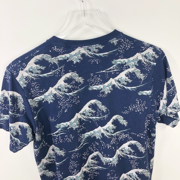 Uniqlo x Hokusai Blue Japanese Giant Waves Graphic - Picture 5 of 8